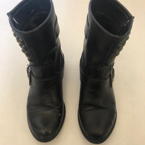 Forever 21 Studded Black Boots - Picture 3 of 9